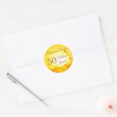 Golden 50th Jubileum Sticker (Envelop)