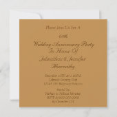 Golden 50th Mariage Anniversary Party Invitation (Dos)