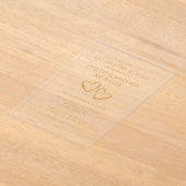 Golden 50th Wedding Jubileum Party Heart Custom Acryl Uitnodigingen (Laagn)