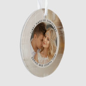 Golden Abstract | Eerste getrouwde kerst foto Ornament (voorkant)