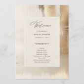 Golden Abstract | Elegante bruiloft Programma (Voorkant)