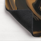 Golden Abstract Heart Mousepad Muismat (Hoek)