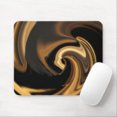 Golden Abstract Heart Mousepad Muismat (Met muis)