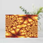 Golden Abstract Invitations Kaart (Staand voorkant)