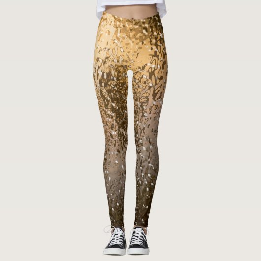 Golden Abstract Licht Leggings (Voorkant)
