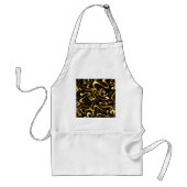 Golden Abstract Swirl Pattern Standaard Schort (Voorkant)