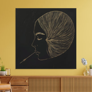Golden Abstracte kunst Prints