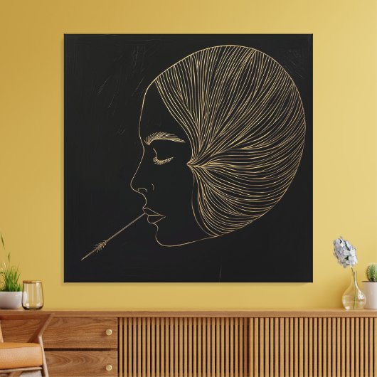 Golden Abstracte kunst Prints (Insitu (Woonkamer))