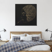 Golden Abstracte kunst Prints (Insitu (Slaapkamer))