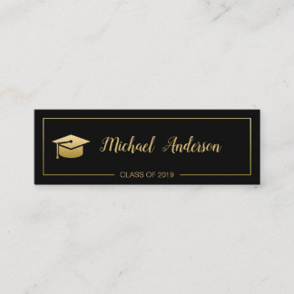 Golden Afstuderen 2019-naamkaart Mini Visitekaartje