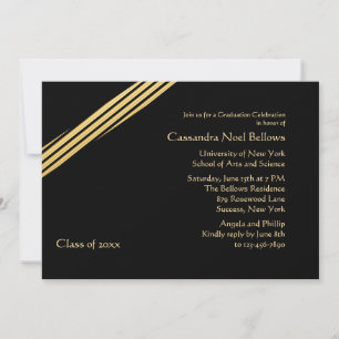 Golden Afstuderen Invitation Kaart