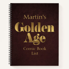 Golden Age Comic Book List Notitieboek