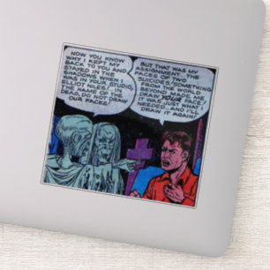 Golden age horror strips  50s Scary  comics Sticker