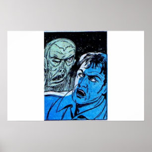 Golden age horror strips  60s Scary  comics Poster