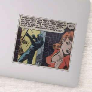 Golden age horror strips  70s Scary  comics Sticker