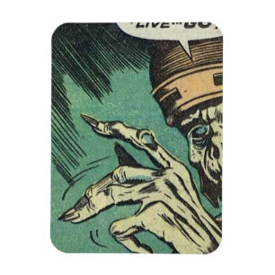 Golden age horror strips  80s Scary  comics Magneet