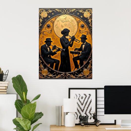 Golden Age Jazz Trio Poster (Thuiskantoor)
