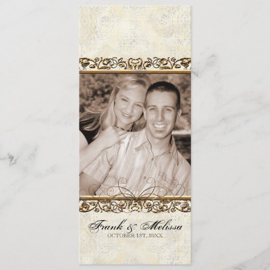Golden Age of Elegance, Swirls Wedding Programme Programma (Voorkant)