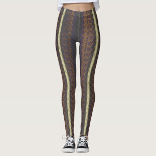Golden Age Vintage victorien Print Leggings de yog