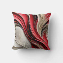 Golden Air – Cranberry & Champagne Flowing Abstrac Kussen