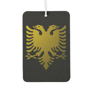 Golden Albanese wapenschild Car Magnet Luchtverfrisser