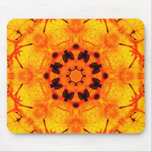 Golden Amber Mandala Art Muismat