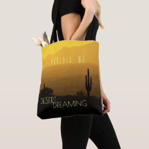 Golden Amber Sunset Cactus Arizona Dreaming Draagtas