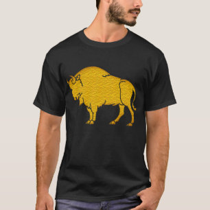 Golden American Bison Wild-Life T-shirt ontwerp