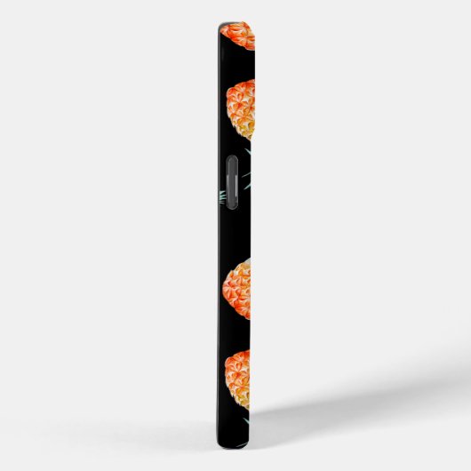 Golden anananappelpatroon op zwart | Aangepast Case-Mate iPhone Case (Achterkant / Rechts)