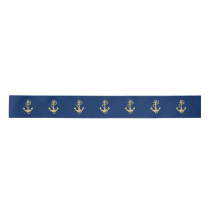 Golden Anchor op het ribbon van de blauw van de No Lint