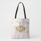 Golden Anchor Pattern | Monogram Draagtas (Voorkant)