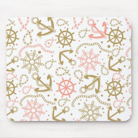Golden Anchor Pattern Muismat (Voorkant)