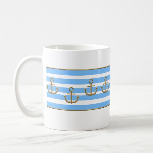 Golden Anchor, symbolen van de liefde. Koffiemok (Links)