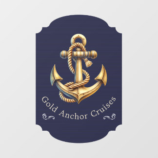 Golden Anchor Window Cling Raamsticker