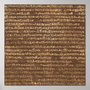 Golden Ancient Egyptian Pattern Art Poster