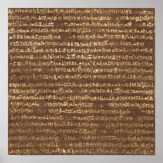 Golden Ancient Egyptian Pattern Art Poster