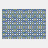 Golden and Blue Star van David Inpakpapier Vel (Voorkant)