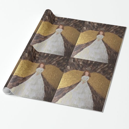 Golden Angel Cadeaupapier (Uitgerold)