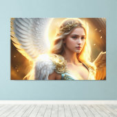 Golden Angel Canvas Afdruk (Insitu (Houten vloer))