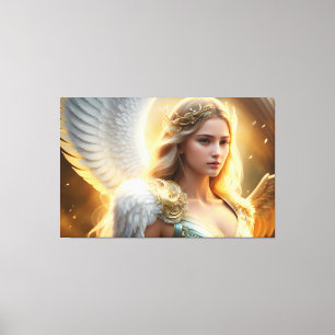Golden Angel Canvas Afdruk