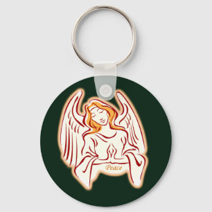 Golden Angel of Peace Sleutelhanger