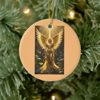 Golden Angel Rond Ornament