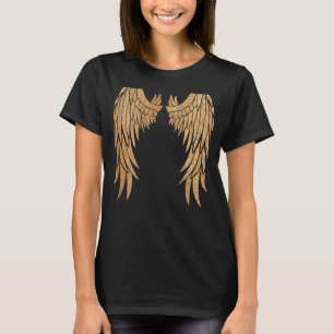 Golden Angel Wings op de rug - Angelic Wings Desig T-shirt