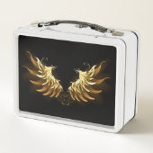 Golden Angel Wings op zwarte achtergrond (Achterkant)