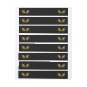 Golden Angel Wings op zwarte achtergrond (Vel)