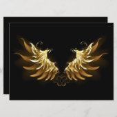 Golden Angel Wings op zwarte achtergrond Aankondiging (Voorkant / Achterkant)