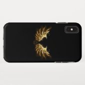 Golden Angel Wings op zwarte achtergrond Case-Mate iPhone Case (Achterkant (horizontaal))