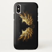 Golden Angel Wings op zwarte achtergrond Case-Mate iPhone Case (Achterkant)
