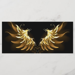Golden Angel Wings op zwarte achtergrond Menu