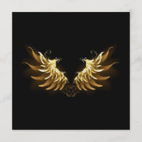Golden Angel Wings op zwarte achtergrond